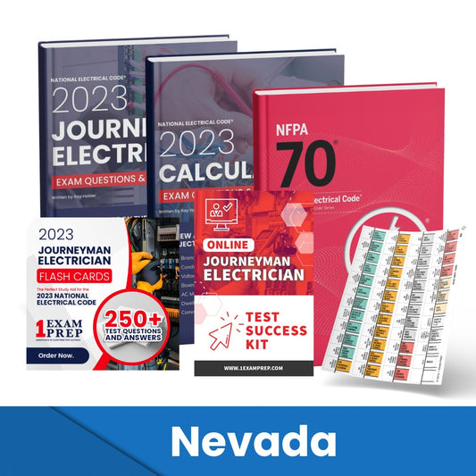 2023 Nevada Journeyman Electrician Exam Prep Study Guides & Code Book Ultimate Combo (Based on the 2023 NEC)