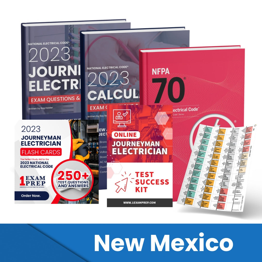 2023 New Mexico Journeyman Electrician Exam Prep Study Guides & Code Book Ultimate Combo (Based on the 2023 NEC)