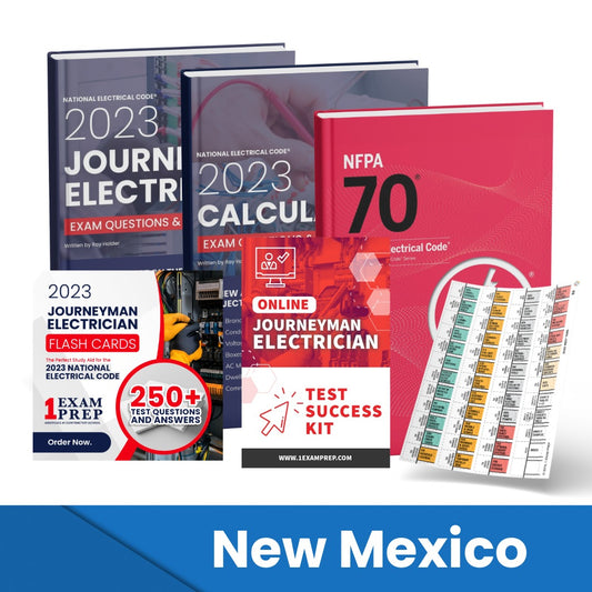 2023 New Mexico Journeyman Electrician Exam Prep Study Guides & Code Book Ultimate Combo (Based on the 2023 NEC)
