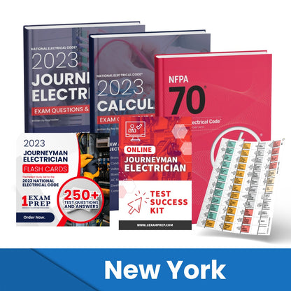 2023 New York Journeyman Electrician Exam Prep Study Guides & Code Book Ultimate Combo (Based on the 2023 NEC)
