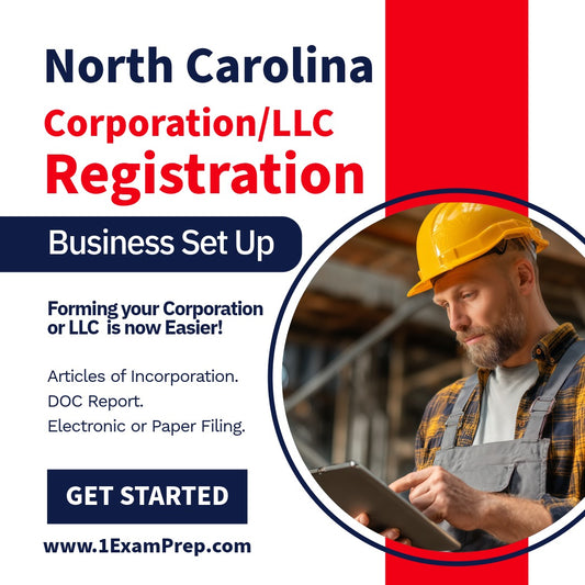 North Carolina Corporation or LLC Filing Registration Formation Setup