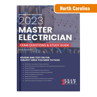 North Carolina 2023 Master Electrician Exam Prep and Study Guide: 12 Practice Exams + 2 Full Final Exams: Trusted by 50k Electricians