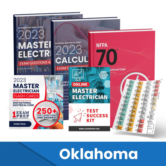 2023 Oklahoma Master Electrician Exam Prep Study Guides & Code Book Ultimate Combo (Based on the 2023 NEC)