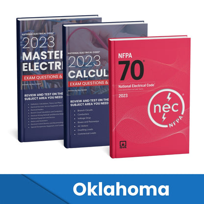 2023 Oregon Master Electrician + Electrician Calculations Study Guides & National Electrical Code Combo (Based on the 2023 NEC)