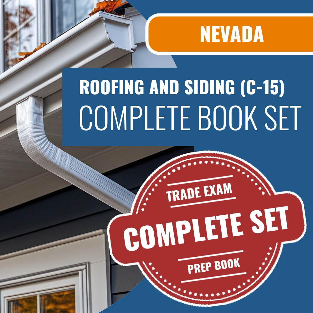 Nevada C-15 Roofing and Siding Contractor exam prep books