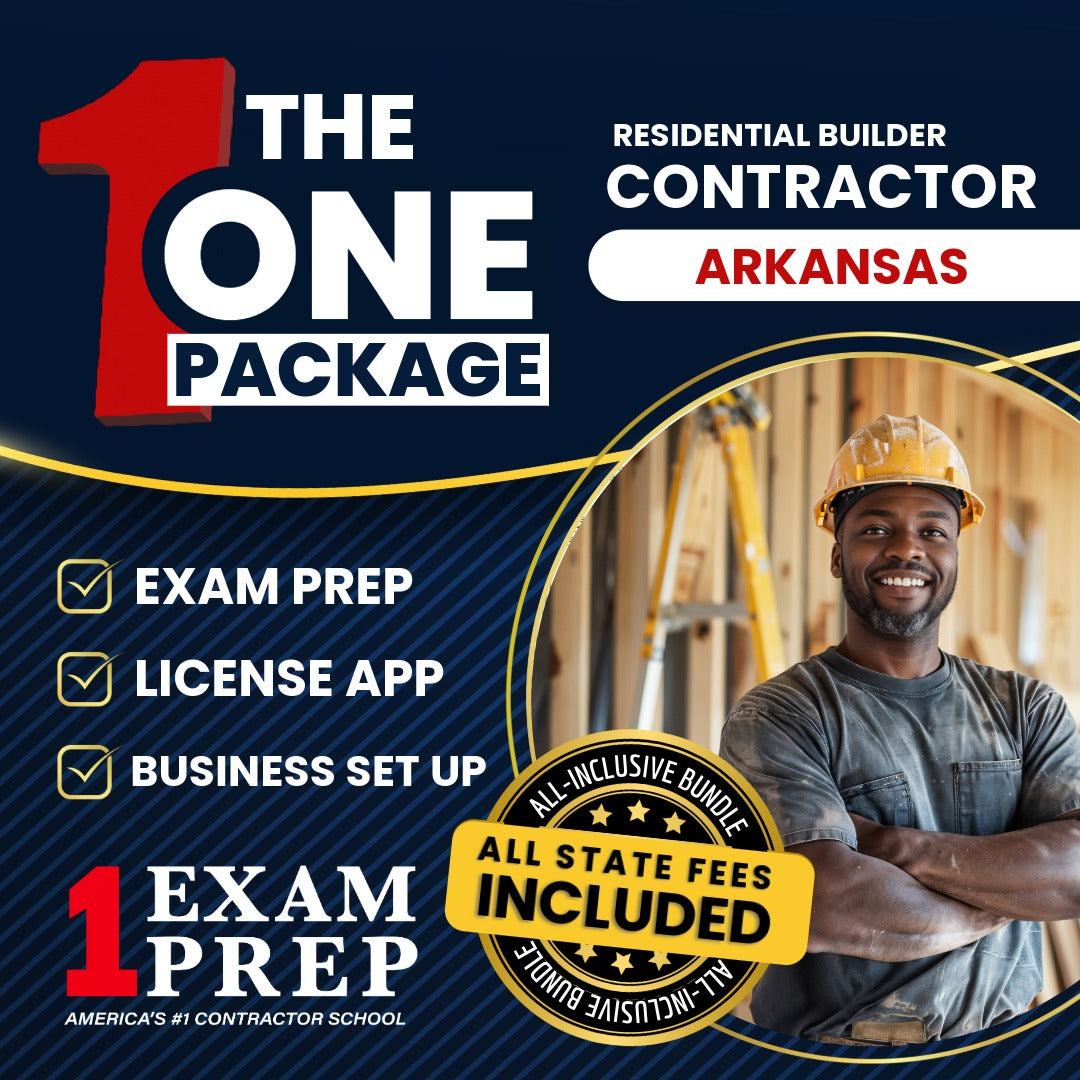 The 1 Package: All-Inclusive Arkansas Residential Remodeler Contractor Exam, Licensing & Business Setup Solution