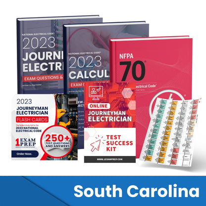 2023 South Carolina Journeyman Electrician Exam Prep Study Guides & Code Book Ultimate Combo (Based on the 2023 NEC)