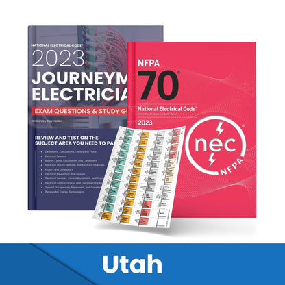 2023 Utah Journeyman Electrician Study Guide & National Electrical Code Combo with Tabs (Based on the 2023 NEC)