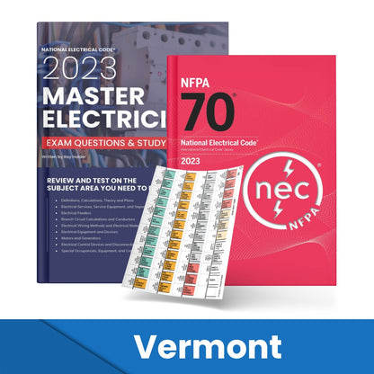 2023 Vermont Master Electrician Study Guide & National Electrical Code Combo with Tabs (Based on the 2023 NEC)