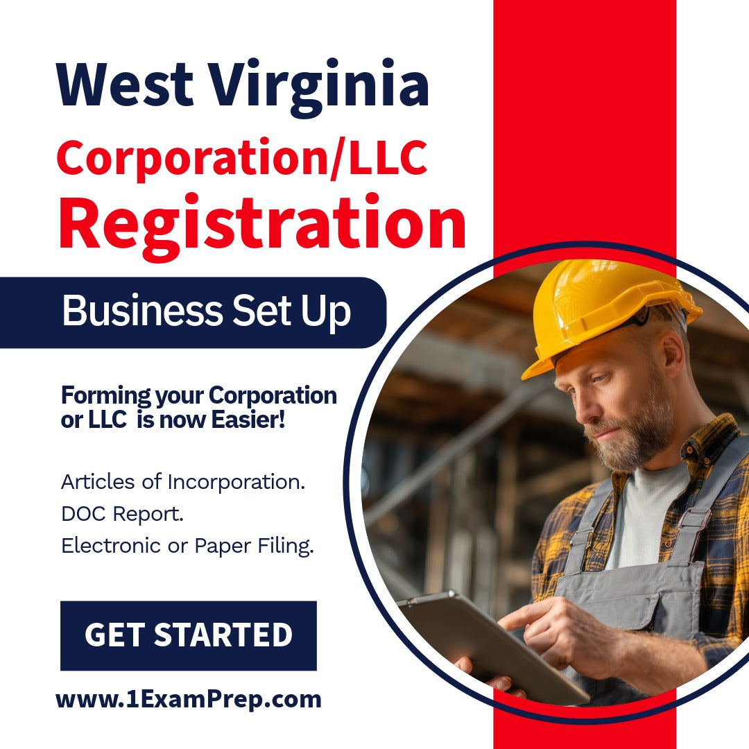 West Virginia Corporation or LLC Filing Registration Formation Setup