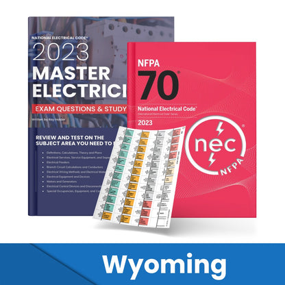 2023 Wyoming Master Electrician Study Guide & National Electrical Code Combo with Tabs (Based on the 2023 NEC)