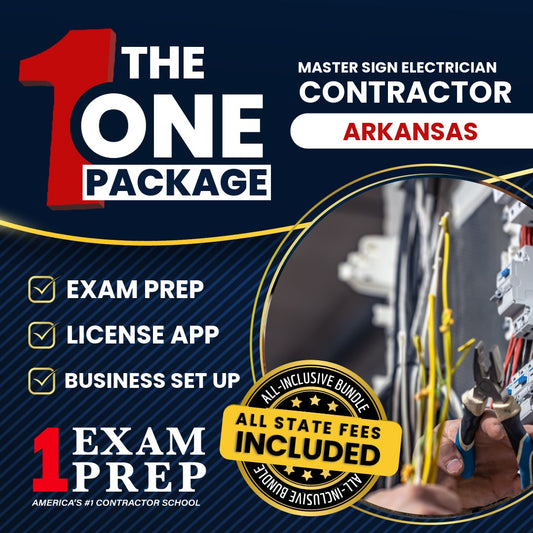 The 1 Package: All-Inclusive Arkansas Master Sign Electrician Contractor Exam, Licensing & Business Setup Solution