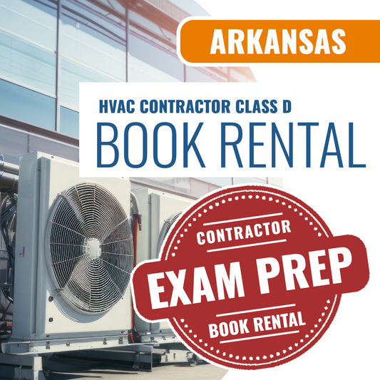 Arkansas Class D HVACR contractor books and courses rental package

