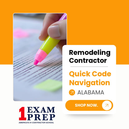 Alabama Remodeling Contractor Exam Quick Code Navigation
