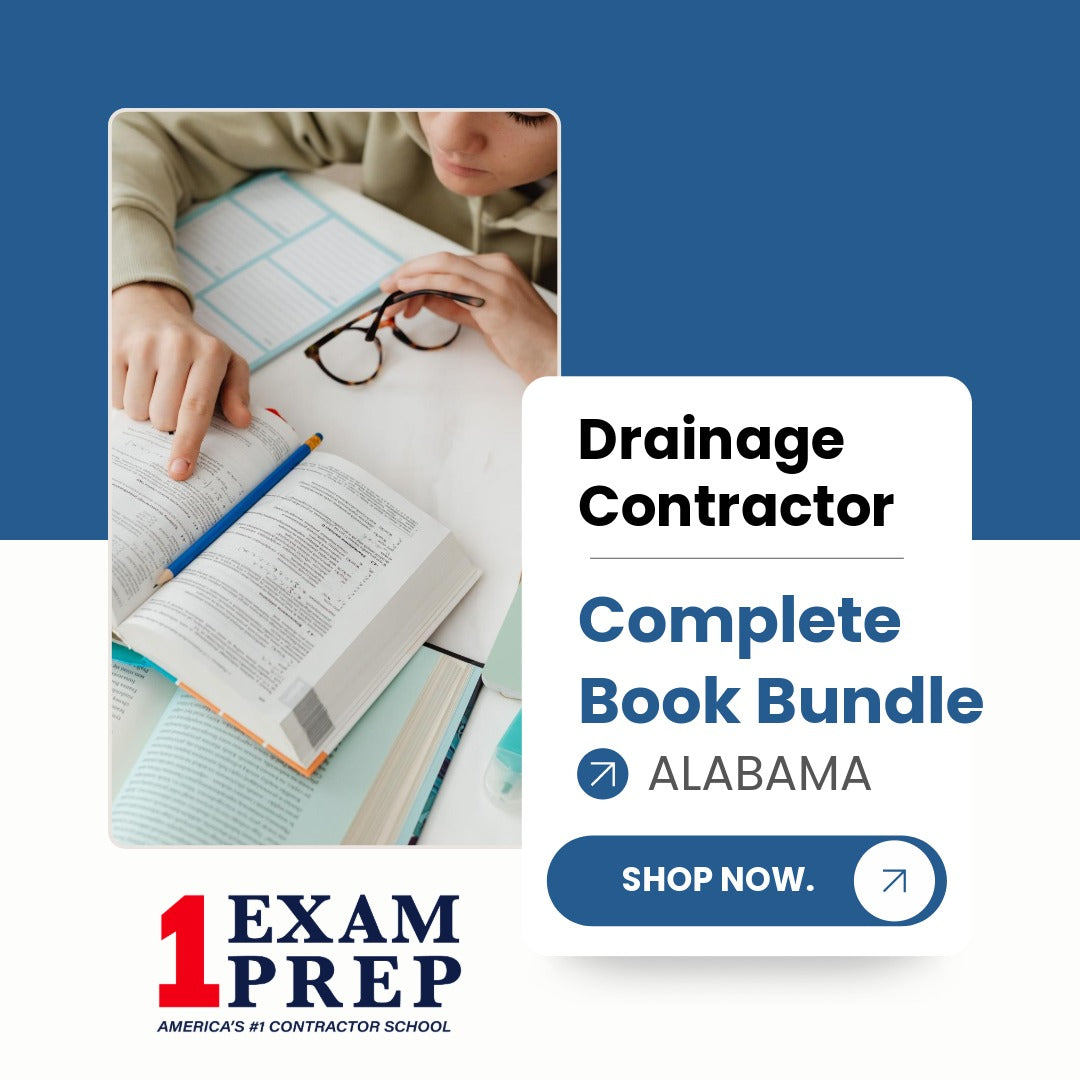 Alabama Drainage Contractor Exam Complete Book Bundle