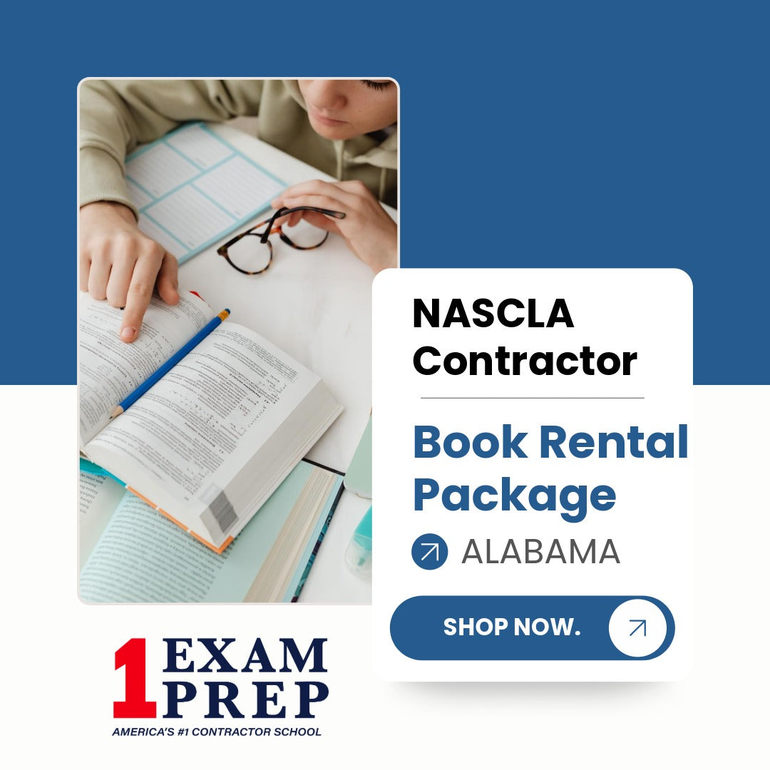 Alabama NASCLA Contractor Exam Book Rental Package
