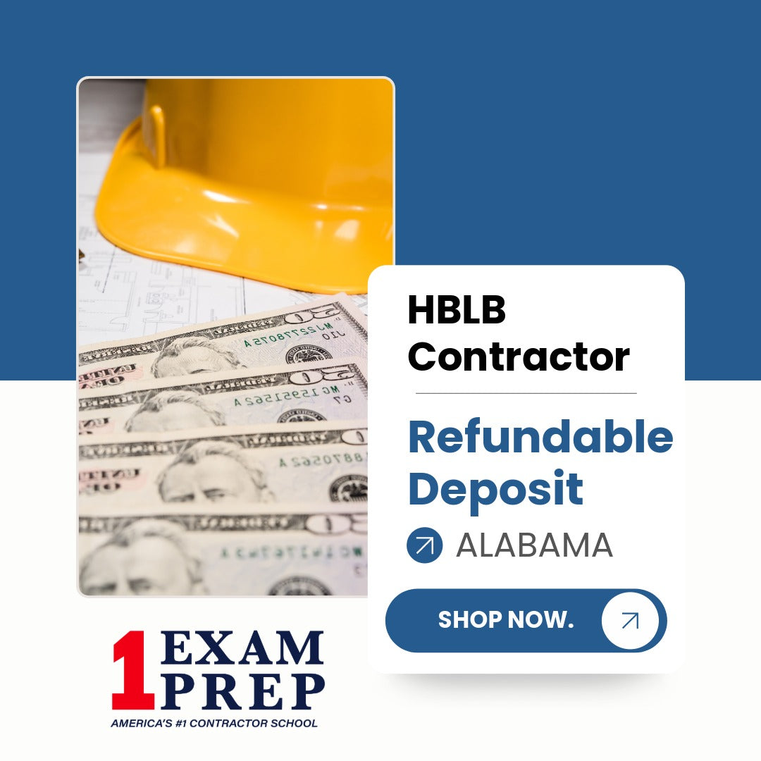 Alabama HBLB Contractor Exam Refundable Deposit