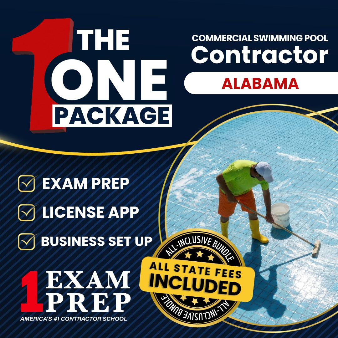 The 1 Package: All-Inclusive Alabama Commercial Swimming Pool Contractor Exam, Licensing & Business Setup Solution