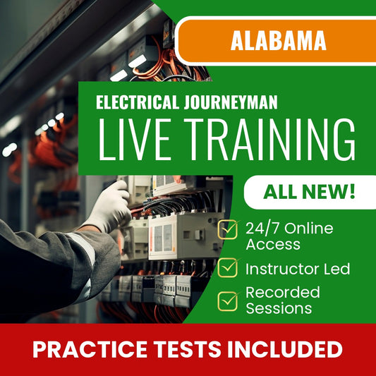 Alabama Electrical Journeyman Exam Prep - Live Virtual + Self Study Training