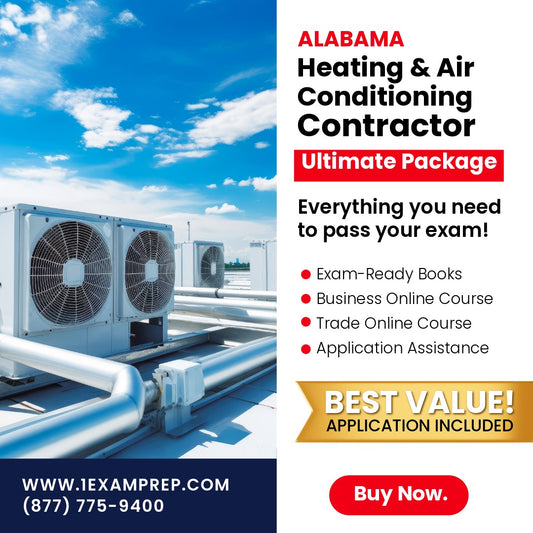 Alabama Heating and Air Conditioning Contractor Exam Ultimate Package