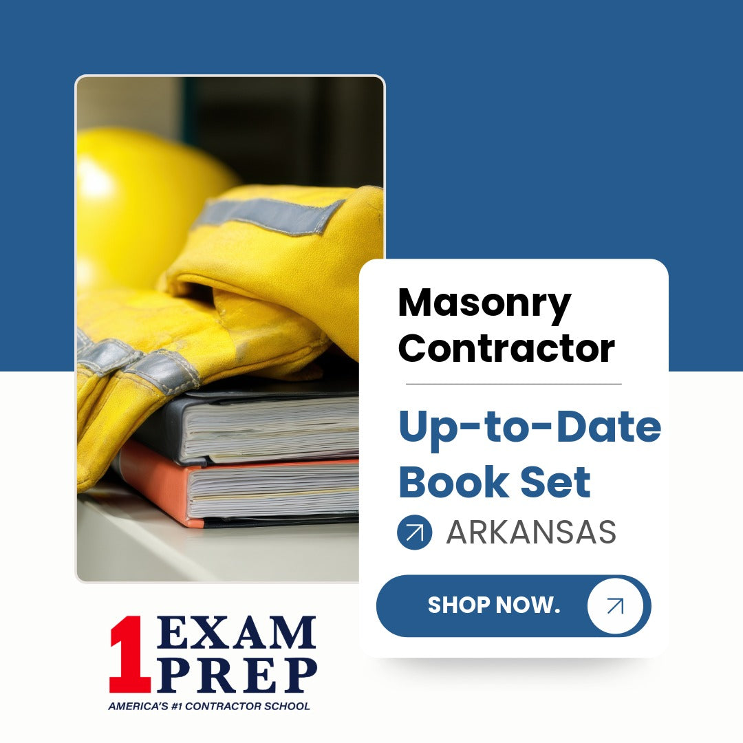 Arkansas Masonry Contractor Exam Up to Date Book Set