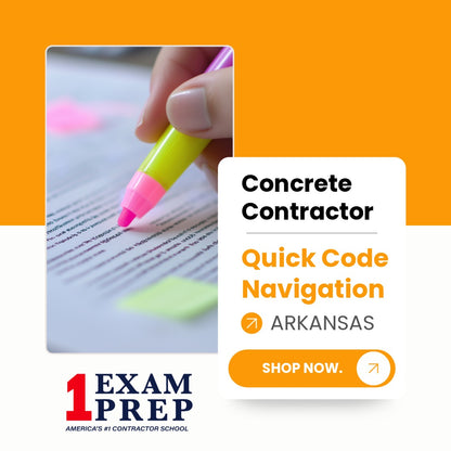 Arkansas Concrete Contractor Exam Quick Code Navigation