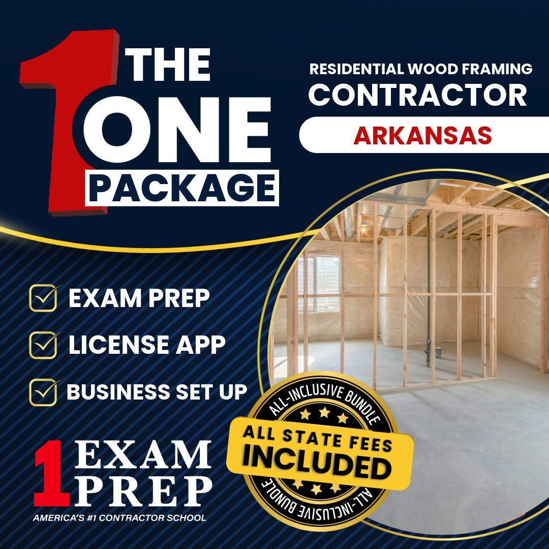 The 1 Package: All-Inclusive Arkansas Residential Wood Framing Contractor Exam, Licensing & Business Setup Solution