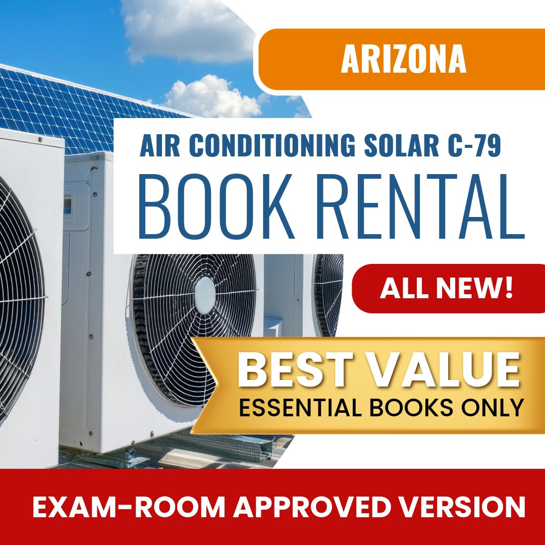 Arizona Air Conditioning and Refrigeration, Including Solar Commercial Contractor (C-79) - Books & Course Rental - Exam Room Approved