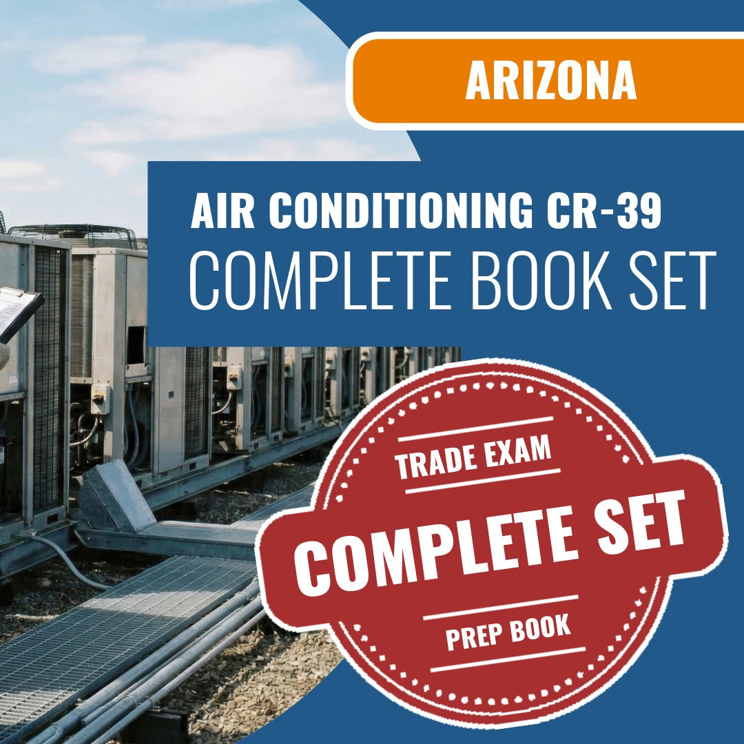 Arizona Air Conditioning and Refrigeration Residential / Commercial Contractor (CR-39) Exam Book Package