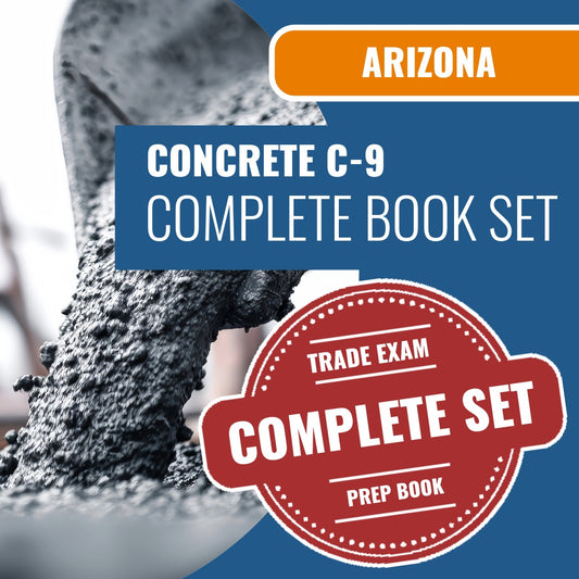Arizona Concrete Commercial Contractor (C-9) Exam Book Package