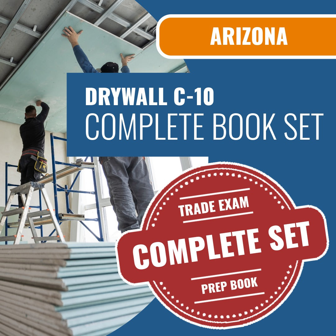 Arizona Drywall Commercial Contractor (C-10) Exam Book Package