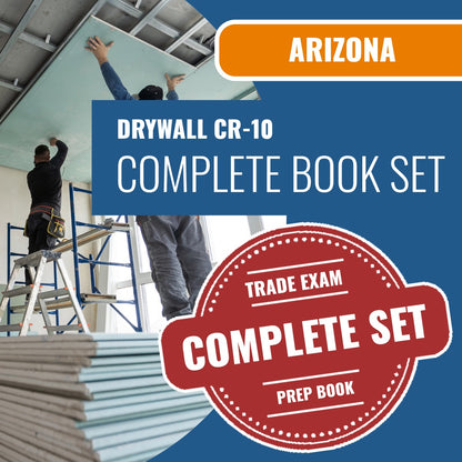 Arizona Drywall Residential / Commercial Contractor (CR-10) Exam Book Package