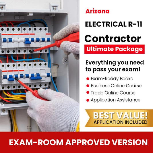 Arizona Electrical Residential Contractor (R-11) Ultimate Books Exam Room Approved + Course + Application Package