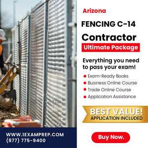Arizona Fencing Commercial Contractor (C-14) Ultimate Exam Prep Rental Package