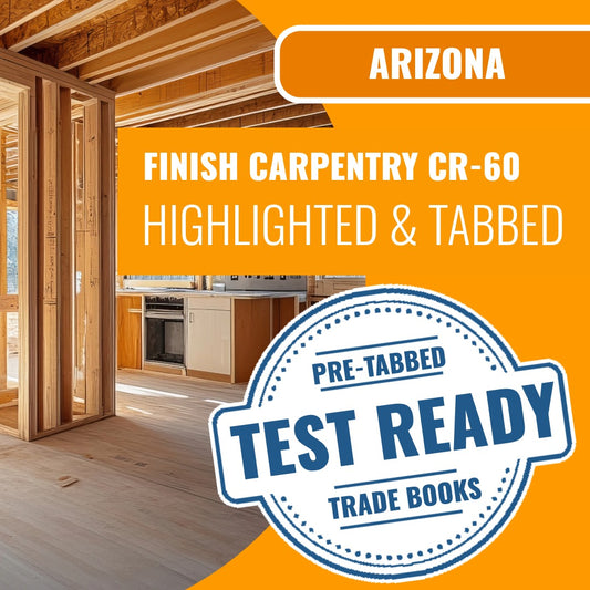 Arizona Finish Carpentry Residential Commercial Contractor CR-60 highlighted and tabbed book package
