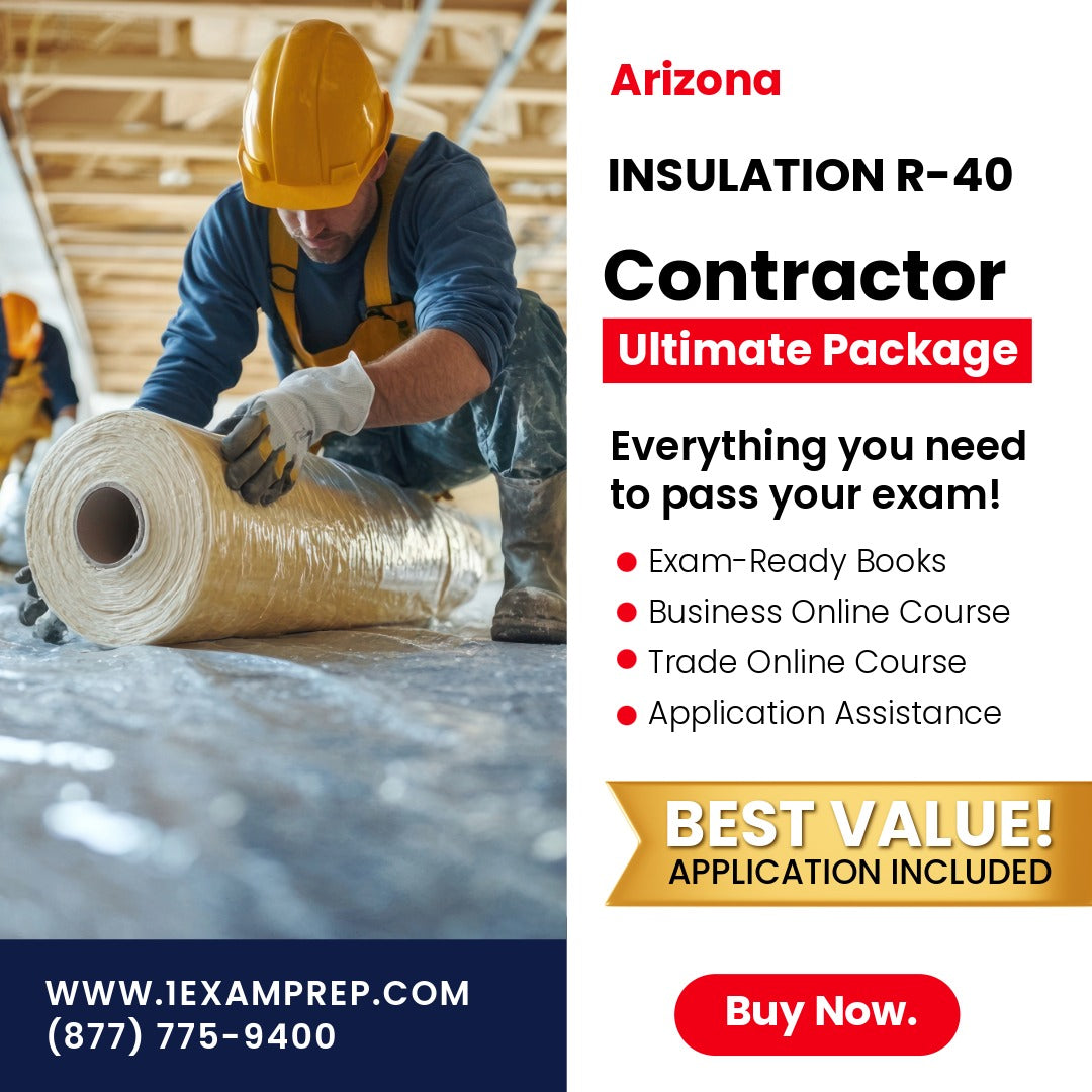 Arizona Insulation Residential Contractor (R-40) Ultimate Exam Prep Rental