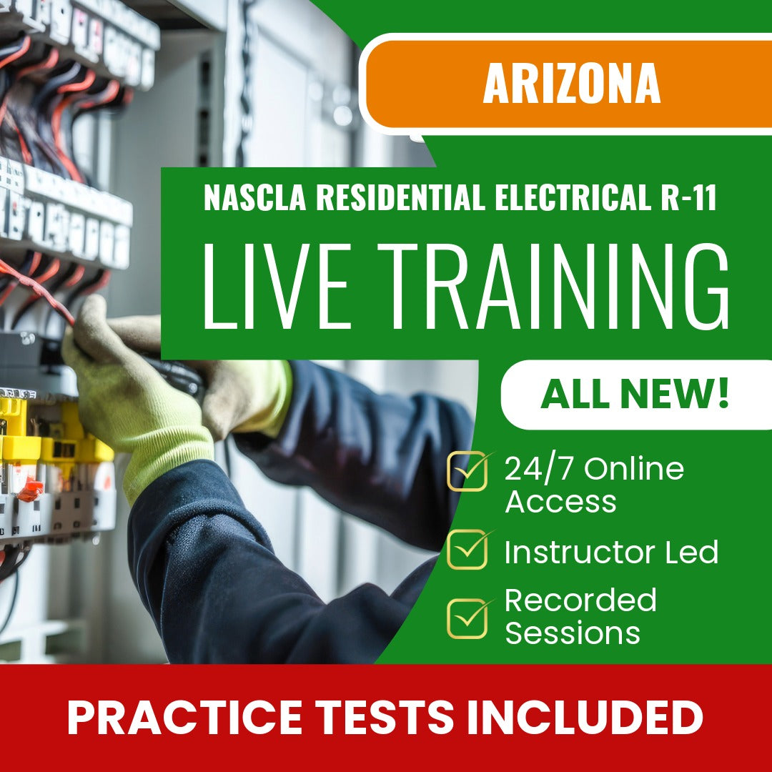 Arizona Electrical Residential Contractor (R-11) Exam Prep - Live Virtual + Self Study Training