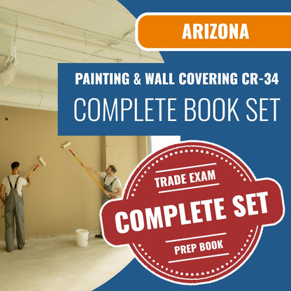 Arizona Painting and Wall Covering Residential / Commercial Contractor (CR-34) Exam Book Package