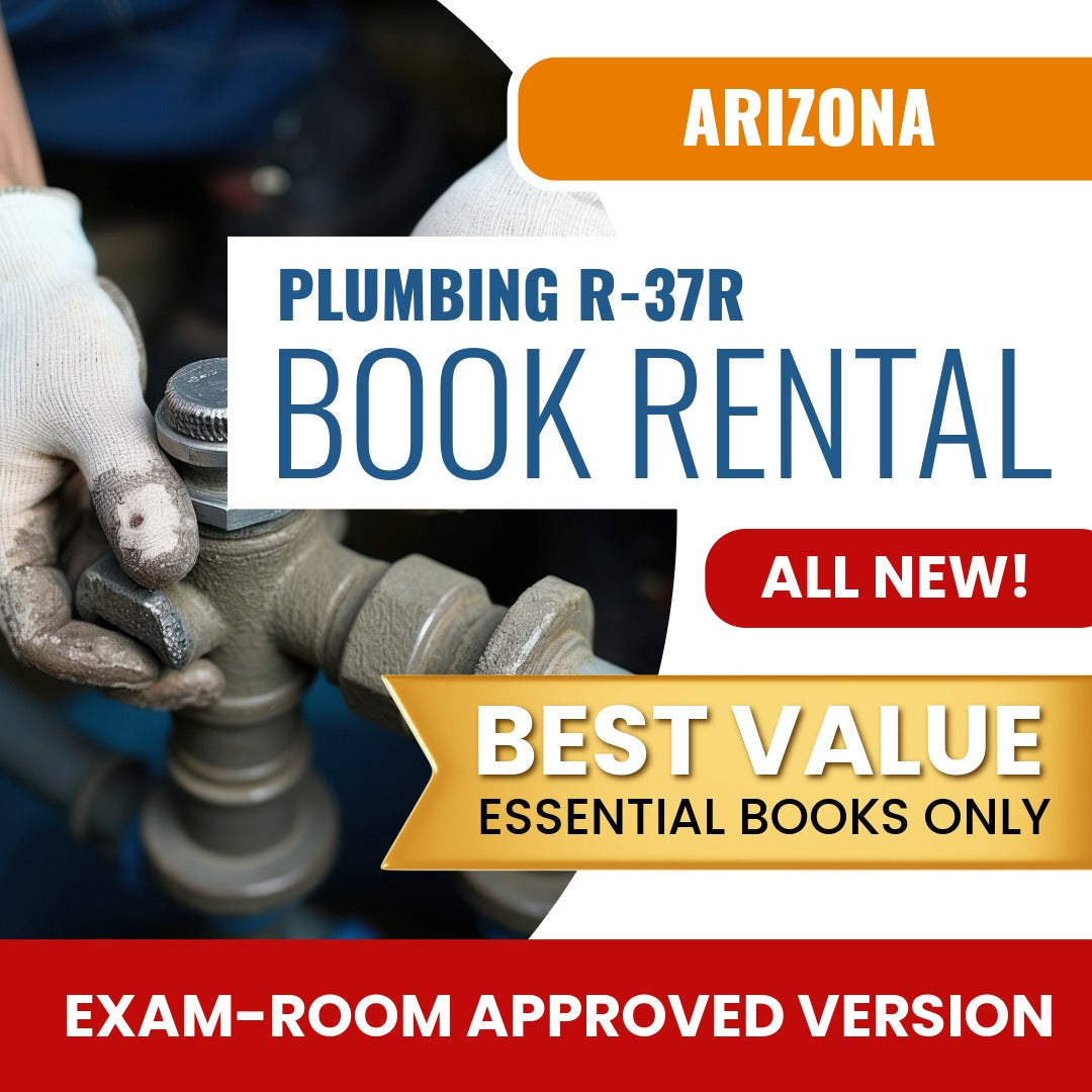 Arizona Plumbing, Residential Contractor (R-37R) - Books & Course Rental - Exam Room Approved