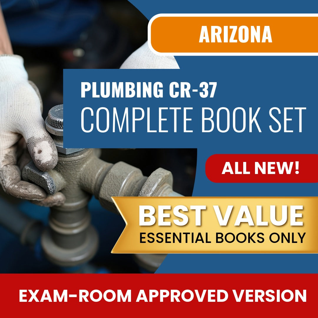 Arizona Plumbing Residential / Commercial Contractor (CR-37) Books Allowed into Exam PackageArizona Plumbing Residential / Commercial Contractor (CR-37) Books Allowed into Exam Package