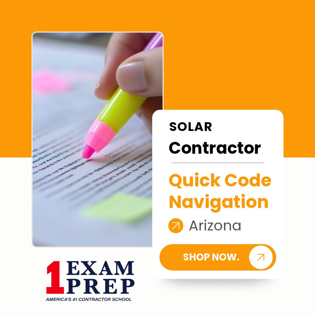Arizona Solar Contractor CR-78 Quick Code Navigation