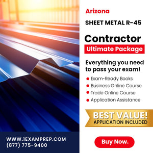 Arizona Sheet Metal Residential Contractor (R-45) Ultimate Exam Prep Rental