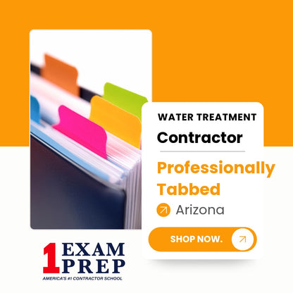 Arizona Water Treatment Contractor C-54 Professionally Tabbed