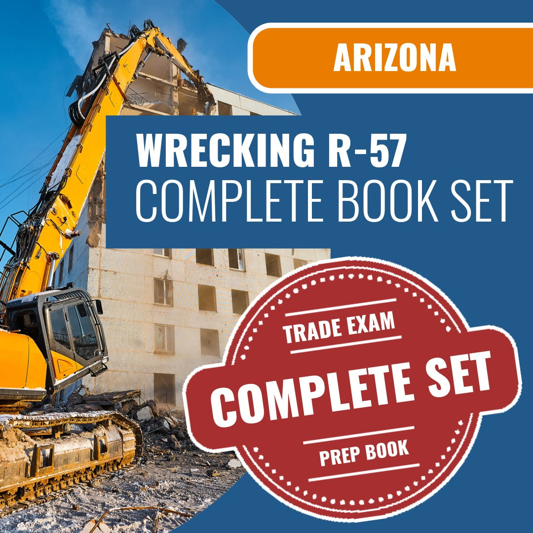 Wrecking Machine Books Arizona Wrecking Residential Contractor (R-57) Exam Book Package – 1 ...