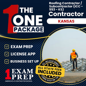The 1 Package: All-Inclusive Kansas Roofing Contractor / Subcontractor (ICC - 553 - KS), Licensing & Business Setup Solution