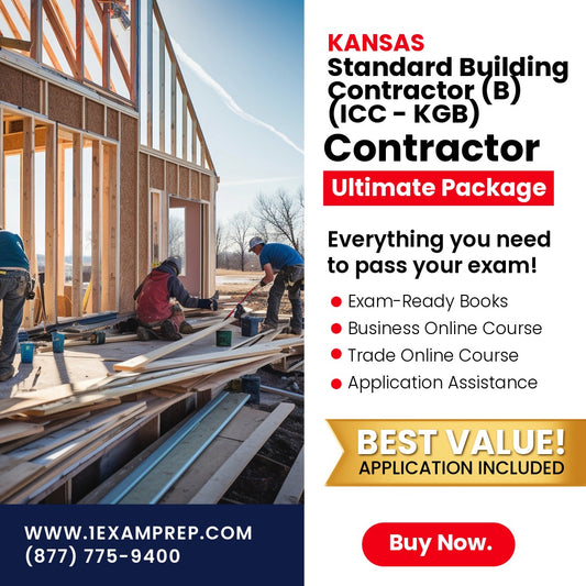 Kansas Standard Building Contractor (B) (ICC - KGB) Ultimate Exam Prep Rental