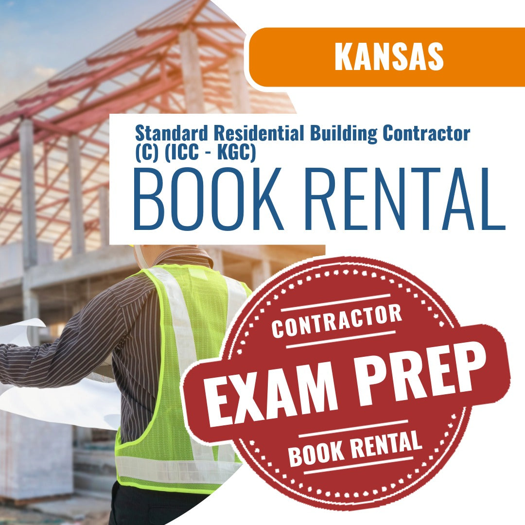 Kansas Standard Residential Building Contractor (C) (ICC - KGC) - Books & Courses Rental Package