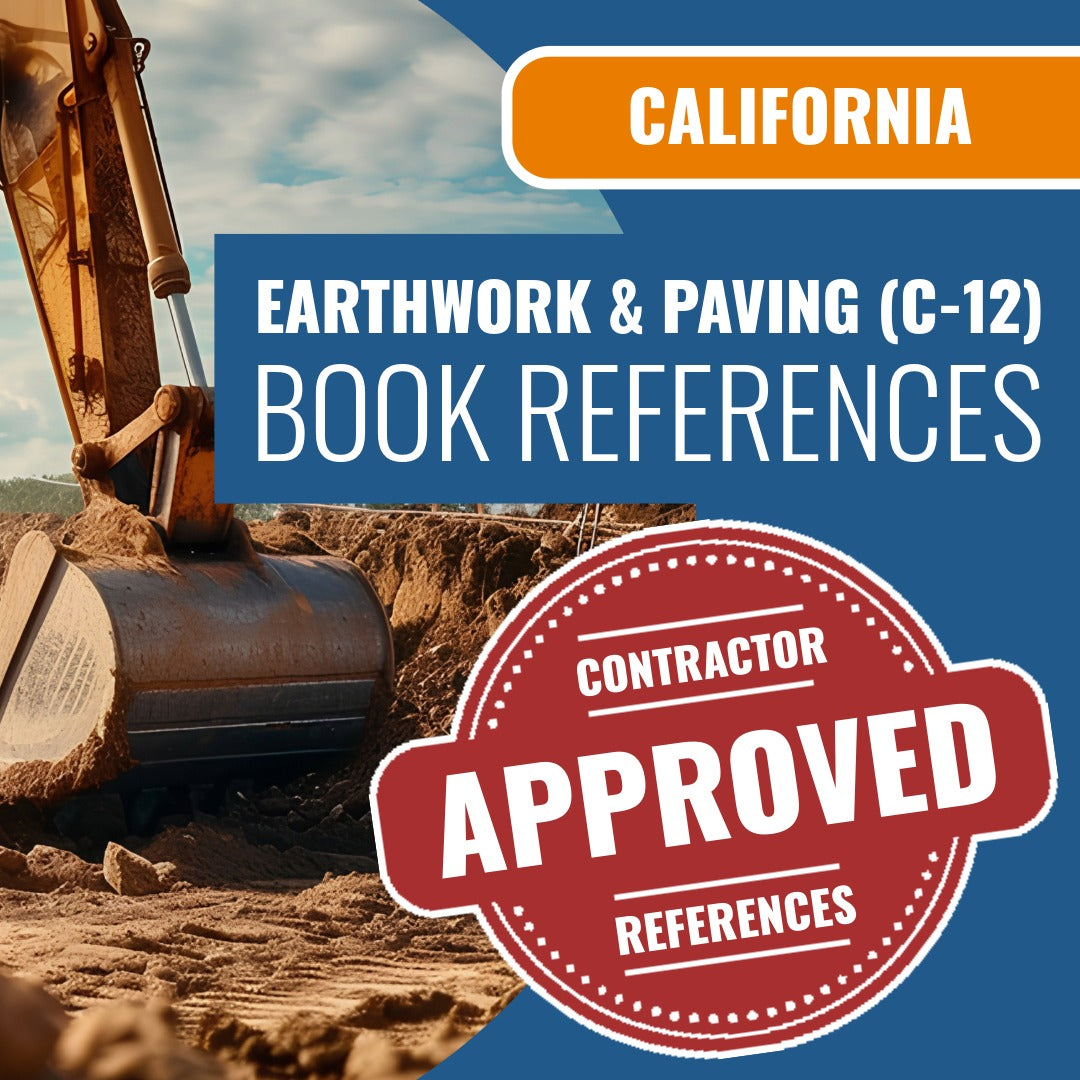 California Earthwork And Paving (C-12) Contractor Licensing Exam Prep Book Reference Package