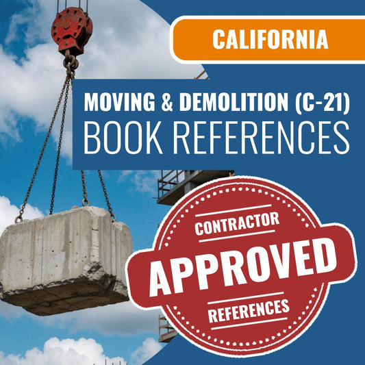 California Building Moving And Demolition (C-21) Contractor Licensing Exam Prep Book Reference Package