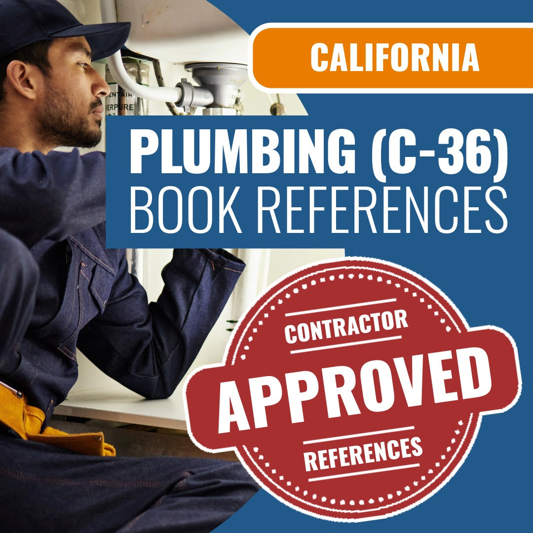 California Plumbing (C-36) Contractor Licensing Exam Prep Book Reference Package